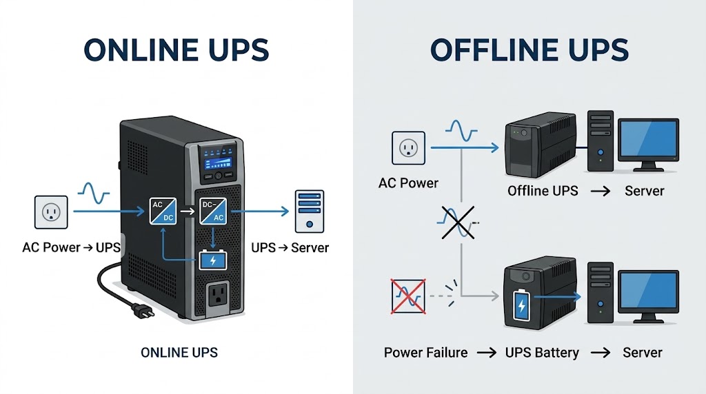 Online and Offline Ups
